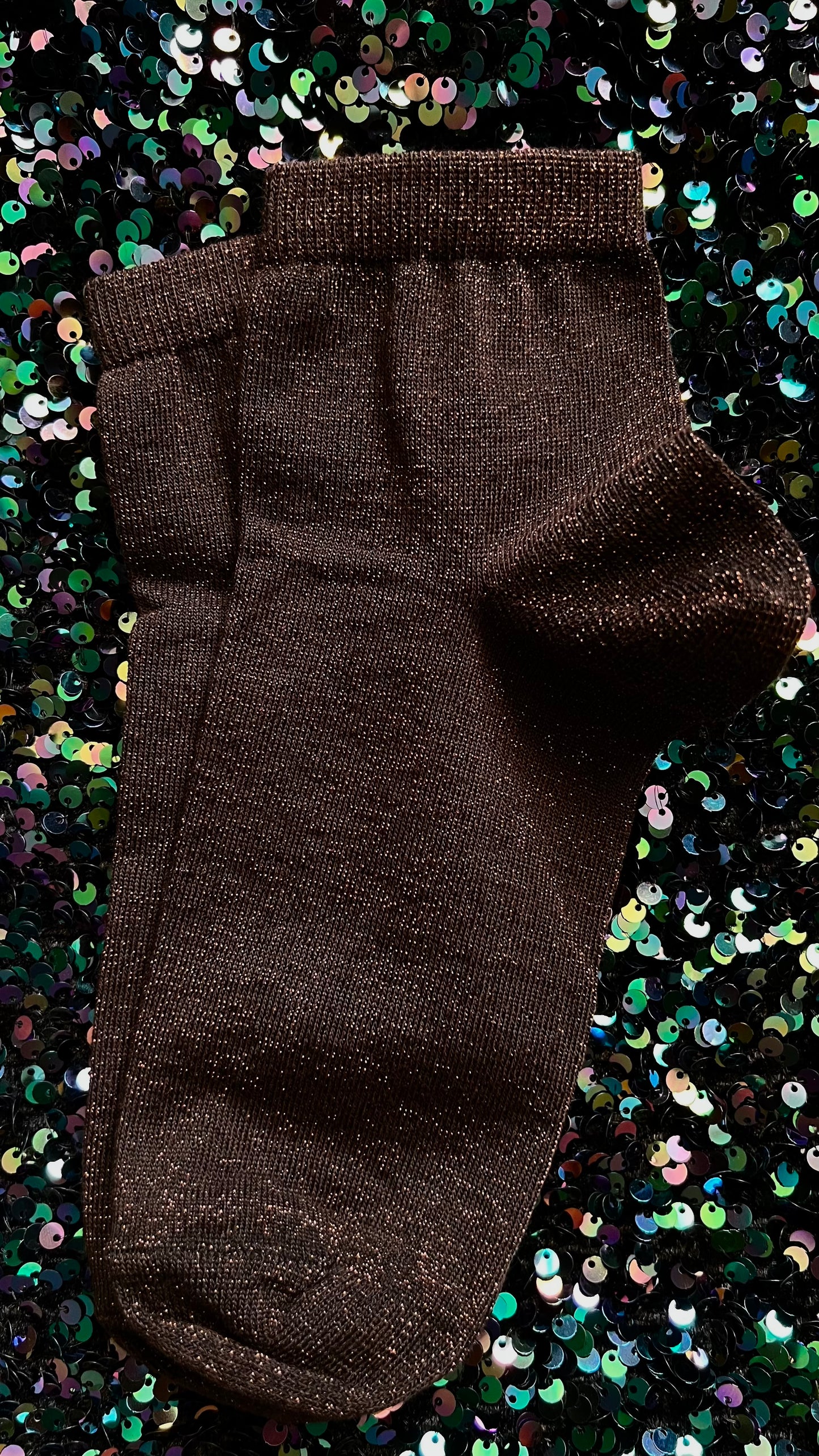 Sparkle - bronze ankle socks